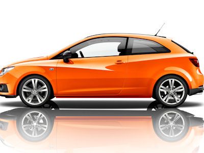Seat Ibiza SC Color Edition Sport Coupe Lumina Orange Galia Blau